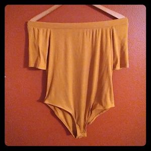 Mustard yellow body suit